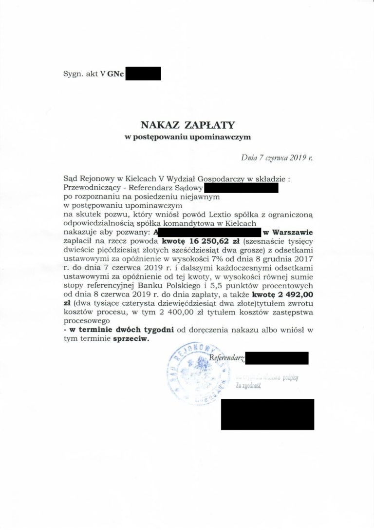 zwrotyprowizji.pl wyniki spraw sądowych o zwrot prowizji (6)